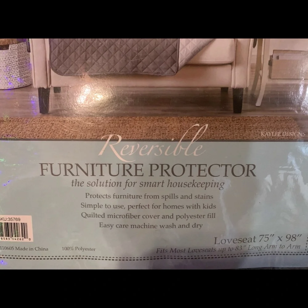Home Fashion Designs Gray Loveseat Protector